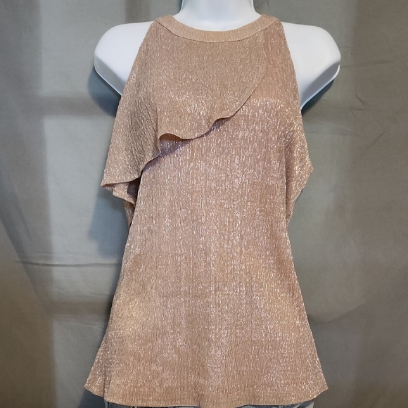 Nine West Tops - Nine West Gold Halter Blouse for a Night Out